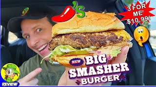 Chilis® Big Smasher Burger Review 👊💥🍔 3 For Me® Menu For The Win 🤔 Peep THIS Out 🕵️‍♂️ [upl. by Nedda]