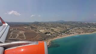 Heraklion HER landing EasyJet Airbus A320 Reg HBAYE [upl. by Kalie]