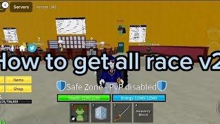 How to get all race v2 and 3 flowers location  blox fruits eps 12 [upl. by Nimrac]