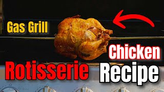 How To Rotisserie Chicken Gas Grill Easy Simple [upl. by Immot]