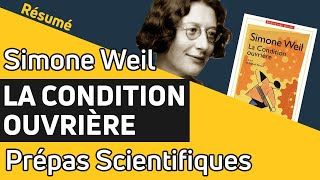 La Condition ouvrière de Simone Weil 📙 RÉSUMÉ spécial prépa scientifique [upl. by Adnale]