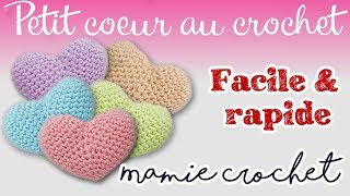 Pas à pas petit coeur facile et rapide au crochet [upl. by Iaras]