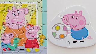 Mommy Pig George and Peppa  Jigsaw Puzzles with Peppa Pig [upl. by Sarkaria720]