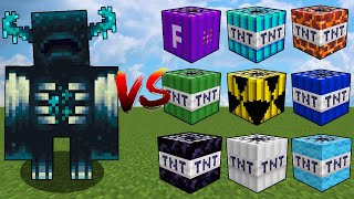 WARDEN vs ALL TNT in Minecraft mob battle [upl. by Llehcam]