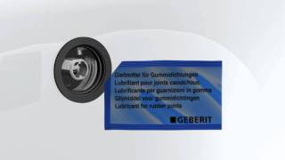 Geberit installatie voor Push controle bad sifon [upl. by Aikit]