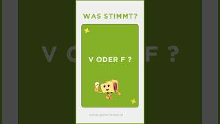 Quiz v oder f rechtschreibung lrs quiz shorts [upl. by Aihn]