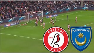 Portsmouth FC vs Bristol City 30 Highlights  EFL Championship 20242025 [upl. by Normy]