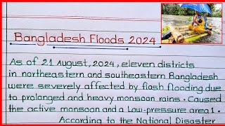 Bangladesh Floods 2024🔥ReportParagraph writing on Bangladesh Floods 2024🔥Bangladesh Floods [upl. by Odidnac256]