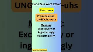 Unctuous shorts trending new word hone your word power [upl. by Megen]