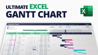 How to create Ultimate Excel Gantt Chart for Project Management with Smart Dependency Engine [upl. by Htiffirg177]