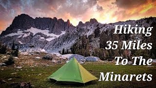 Hiking 35 Miles Alone Sierra Mountains Mammoth Lakes Overnight Wilderness Backpacking Iceberg Lake [upl. by Ahsenrat74]