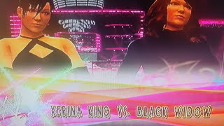 xerina king vs black widow womens singles match lone wolf wrestling wwe 2k14 [upl. by Franck523]