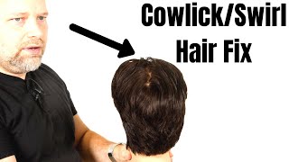 HowTo Fix Crown Flat Spots  Cowlicks [upl. by Bakemeier]