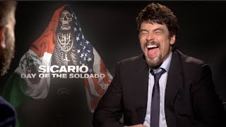 SICARIO DAY OF THE SOLDADO interviews  Benicio Del Toro and Josh Brolin [upl. by Parker]