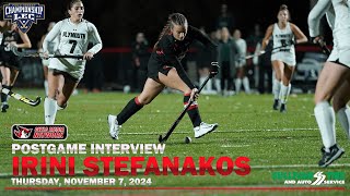 Keene State Field Hockey  Irini Stefanakos Postgame Interview 1172024 [upl. by Delle416]