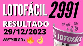 🍀 Resultado Lotofácil 2991 [upl. by Beitz]