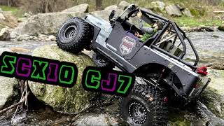 AXIAL SCX10 CJ7 Finally First Run [upl. by Leinto]