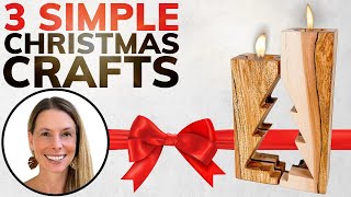 CRAFTING Christmas MAGIC Top 3 Low Cost Woodworking Projects Free Plans amp Templates [upl. by Teufert]