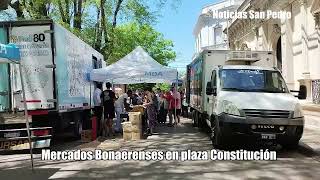 Nueva edición de la feria Mercados Bonaerenses en la plaza Constitución [upl. by Croydon]