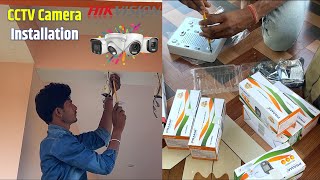 CCTV Camera Complete Installation with DVR  Hikvision 8 Channel HD DVR Installation Vlogs [upl. by Dora]