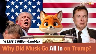 A 2886 Billion Gamble Why Did Elon Musk Go All In on Donald Trump [upl. by Washburn]