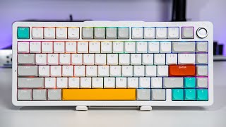 ⌨️ Marvo ColorReco S75 A75 — Kailh Low Profile White Peach tactile sound test [upl. by Latoyia]