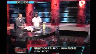 Pizarro y Flores hicieron las paces en el set de Teledeportes [upl. by Nyvar629]