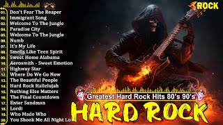 Top 100 Greatest Hard Rock 80s 90s Playlist ✴ Bon Jovi Guns N Roses Nirvana Metallica ACDC [upl. by Alyce]