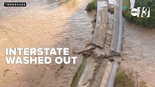 Tennessee interstate washed out Virginia tornado tears through homes [upl. by Hirz]