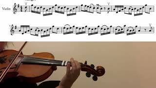 FIOCCO Allegro violin tutorialsheet musicaccompanimentclose upperformance tempo [upl. by Ysak]