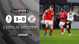 AFC Telford United 3  0 Brackley Town  Vanarama National League North Highlights 202021 [upl. by Suzette]