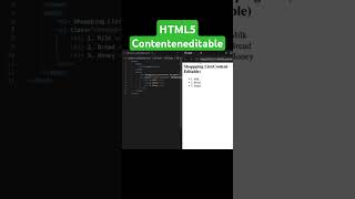 HTML5 ContentEditable html5 tutorial frontend [upl. by Damiani330]