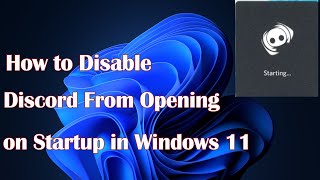 How to Disable Discord From Opening on Startup in Windows 11 [upl. by Tresa]