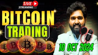 Live Trading in Bitcoin on Delta Exchange  10 Oct 2024  Trade Swings [upl. by Kahler]