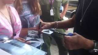 Dave Gahan  signing autographs  POLAND  WARSAW 2013 Depeche Mode [upl. by Dalis]