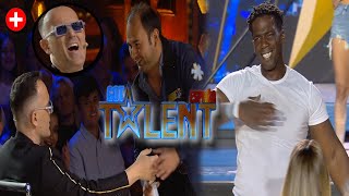 CONCURSANTE casi ROMPE LA MANO a RISTO MEJIDE en GOT TALENT quotME HA ROTO LA MANOquot [upl. by Gnuj]