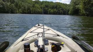 Ascend FS10 kayak Trolling motor Mount DIY  trial [upl. by Ierna]