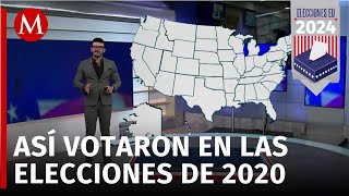 ¿Cómo quedaron los estados bisagra en las pasadas elecciones estadounidense de 2020 [upl. by Frodina]