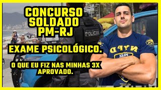 CONCURSO PMRJ EXAME PSICOLÓGICO COMO FUI APROVADO 3X NESSA ETAPA EM OUTROS CONCURSOS [upl. by Sicard863]