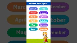 Months of the year  Months Names  monthsoftheyear shorts [upl. by Corel]