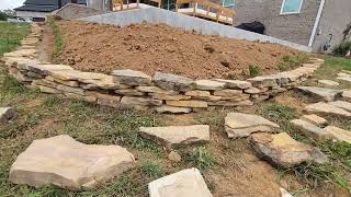 Stone Retaining wall by DH Landscaping 2709911084 Email dhlandscaping270outlookcom [upl. by Ahsiki609]