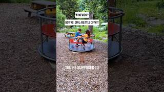 Which child unlocks the secret to this playground spinner 🤯 [upl. by Milli]