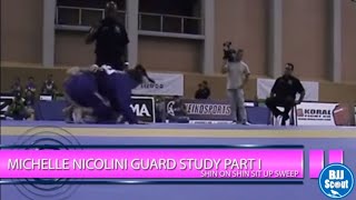 BJJ Scout Michelle Nicolini Guard Study Part 1 ShinonShin Sit up Sweep [upl. by Nwonknu464]