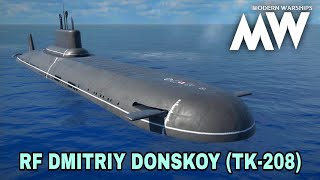 Modern Warships RF DMITRIY DONSKOY TK208 Russian Ballistic Missile Submarine gameplay [upl. by Bilow828]