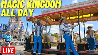 🔴 LIVE Magic Kingdom All Day Sunday rides shows parades Fireworks Walt Disney World 7142024 [upl. by Amelus]