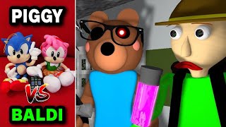 PIGGY CHAPTER 6 vs BALDI amp SONIC ROBLOX SPEEDRUNNER CHALLENGE HOSPITAL horror Minecraft Animation [upl. by Ern]