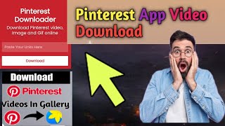 How to download Pinterest videos in mobile gallery  pintrest ki videos ko gallery ma kasy save kry [upl. by Nomla]