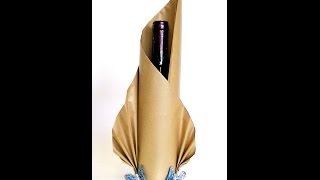 How to gift wrap a bottle DIY Crafts [upl. by Aidin836]