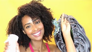 My Night Time Routine for Moisturized  Healthy Natural Hair  Refresh Wash N Go  Coarse Texture [upl. by Ennairek]