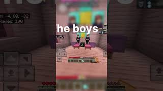 Minecraft the girls vs the boys 🗿 minecraft minecraftmemes memes gaming minecraftgamers [upl. by Hamer173]